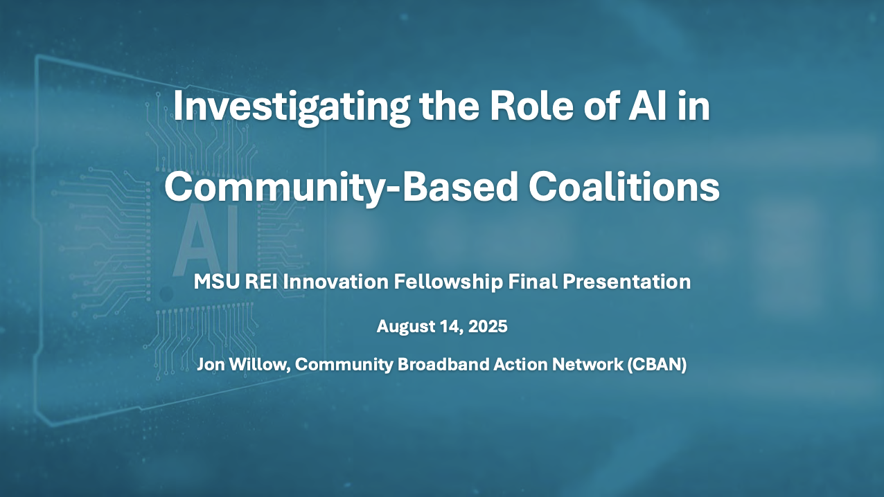 Report for 2025: Investigating AI's Role in Enhancing Community-Based Coalition Effectiveness 